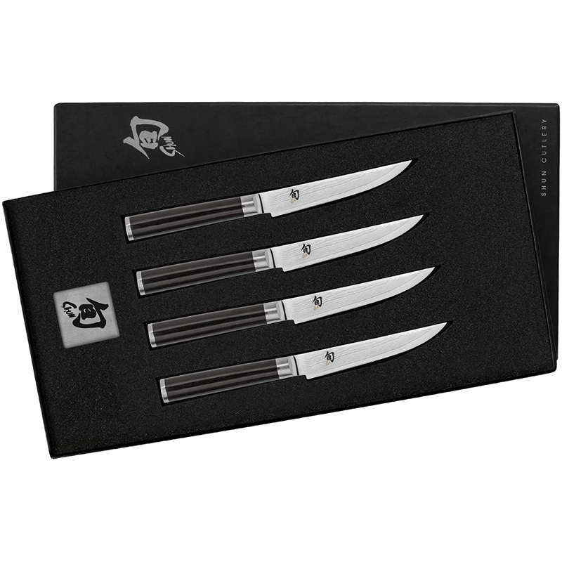 Shun Classic Pakkawood 4 Piece Boxed Steak Knife Set