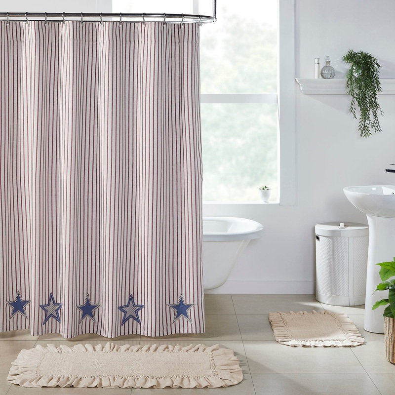 Celebration Applique Star Shower Curtain 72×72