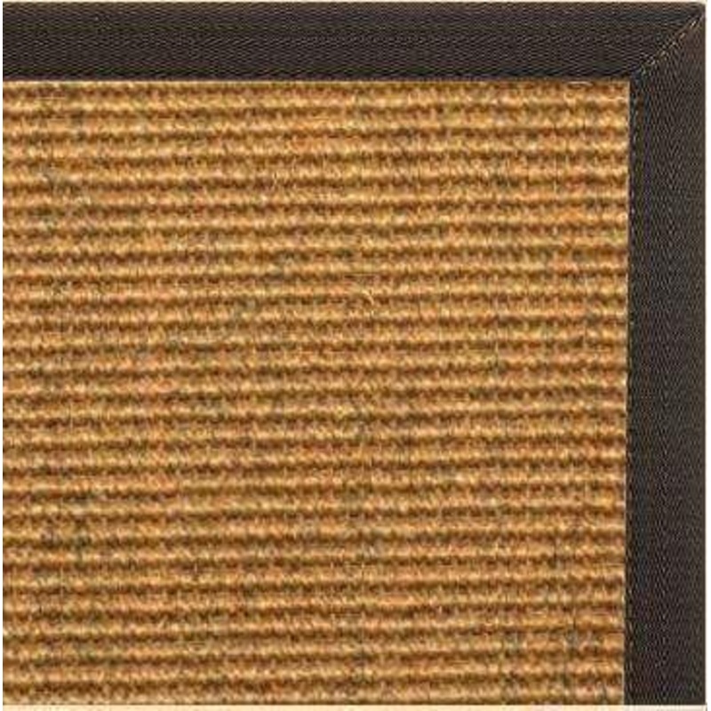 Cognac Sisal Rug with Chocolate Canvas Border