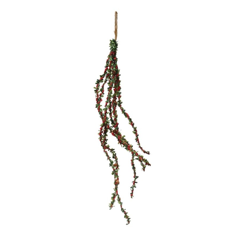 Faux Holly Leaf Spray