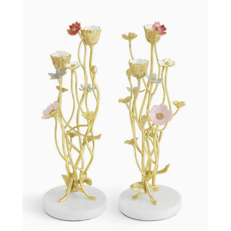 Michael Aram Wildflowers Candleholder Set of 2