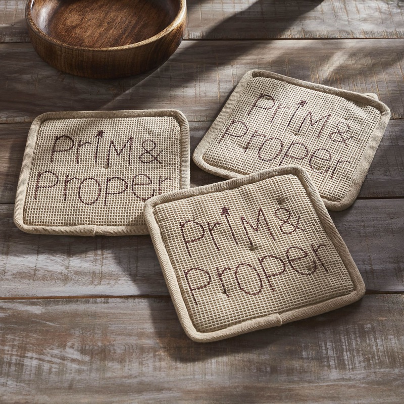 Connell Prim & Proper Pot Holder Set of 3 8×8