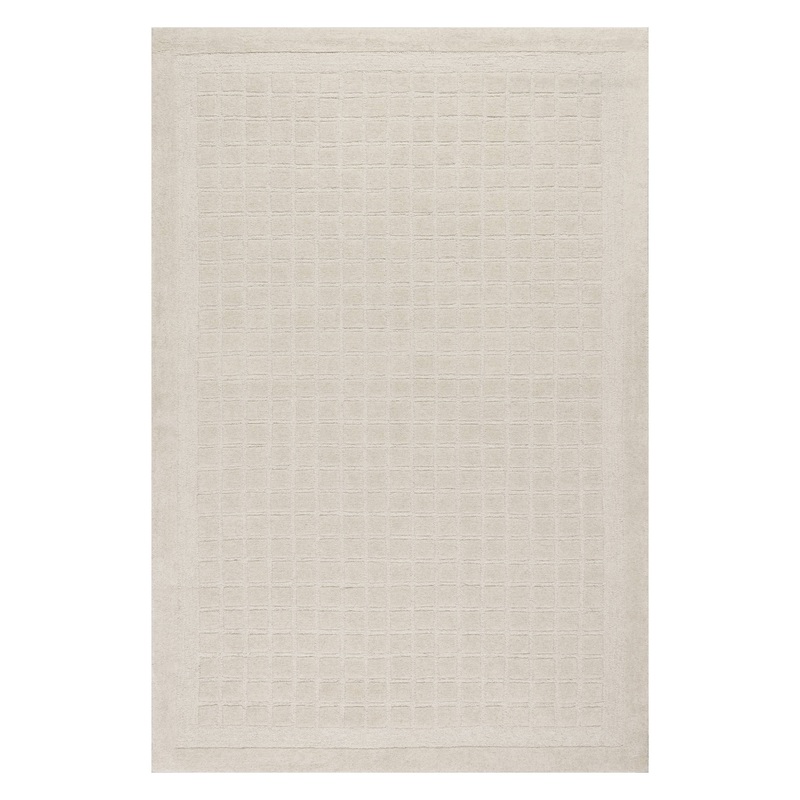 Fritz Checked Wool Rug | Beige
