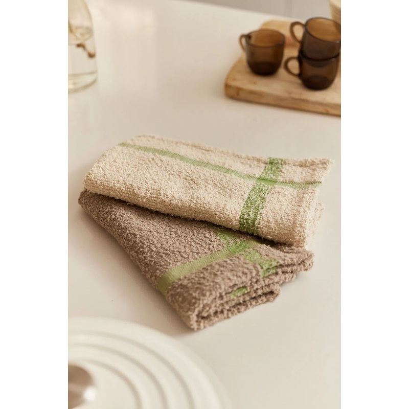 Set de 2 trapos de cocina tonos verde Vita
