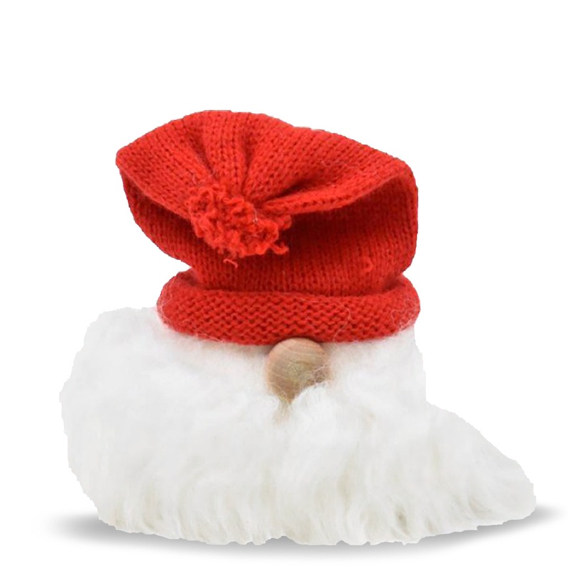 Swedish Tomte with Beard, Nose and Red Hat