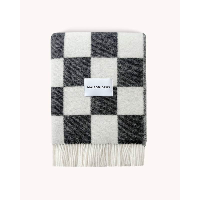 Blanket CHECKERBOARD Black / White 4.25 x 6.5 ft