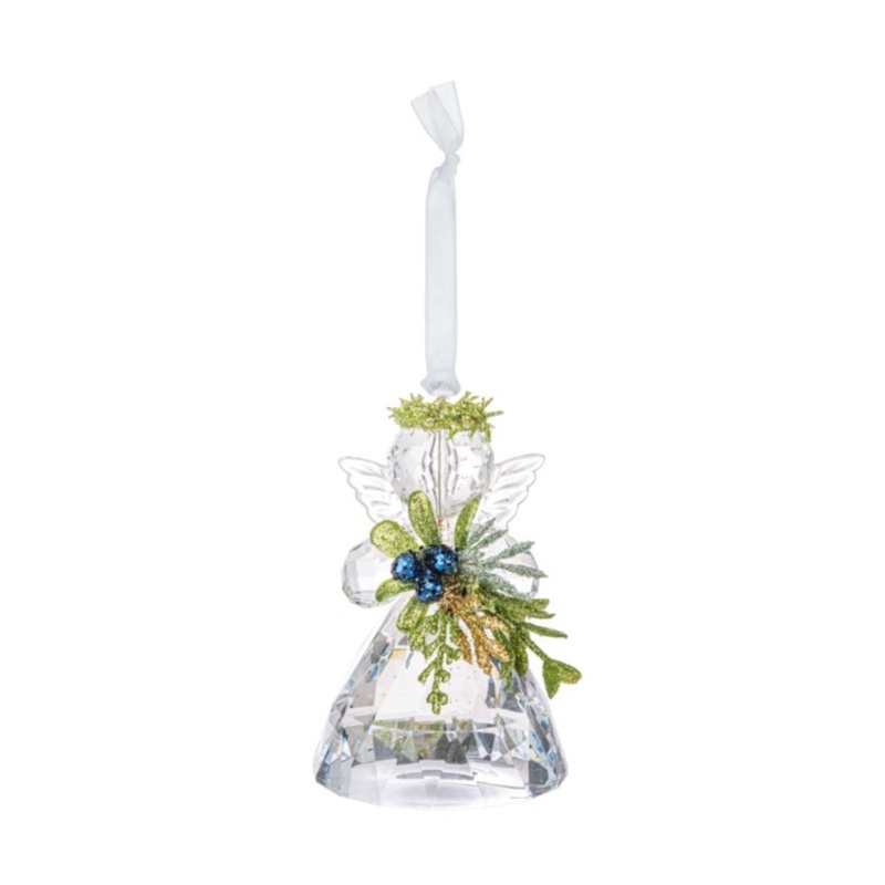 Ganz Christmas Mistletoe Angel Ornament 3.5″