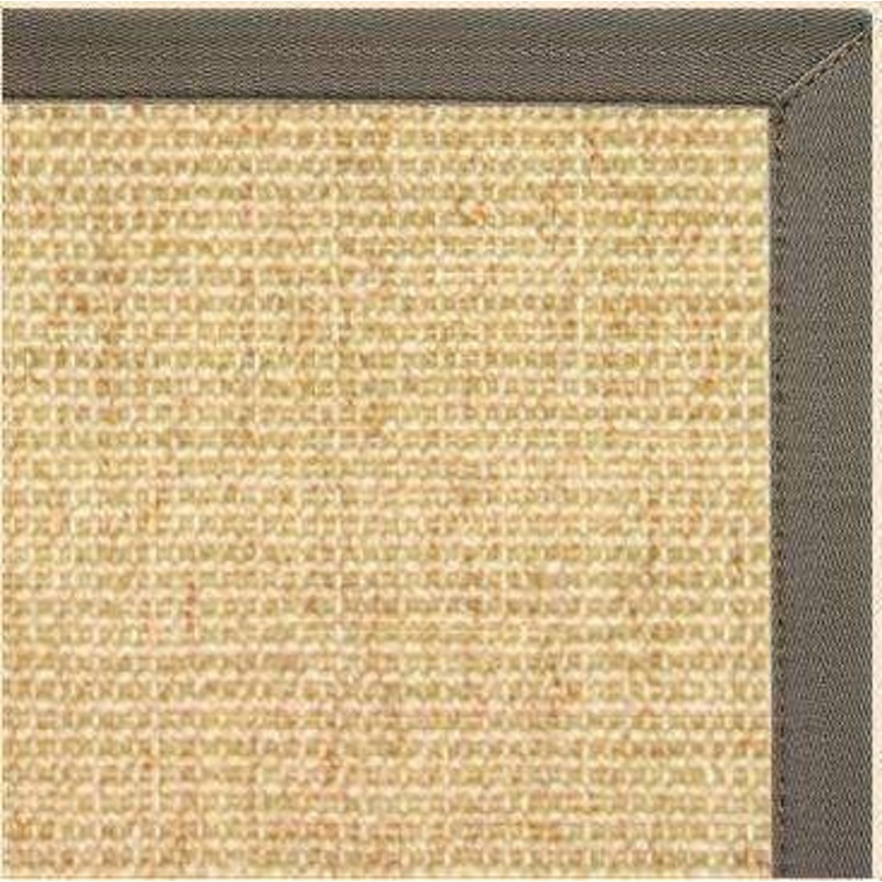 Sand Sisal Rug with Quarry Canvas Border