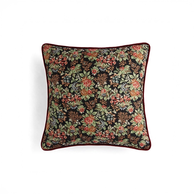 Vintage Floral Tapestry Pillow Cover