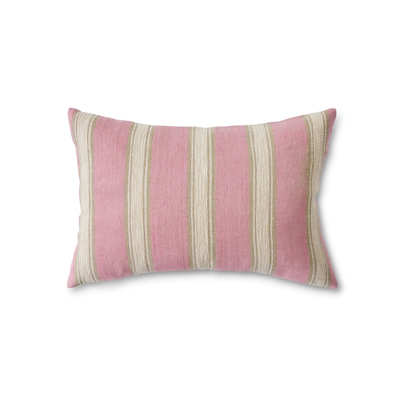 Woven Striped Cushion Blush 60 x 40cm