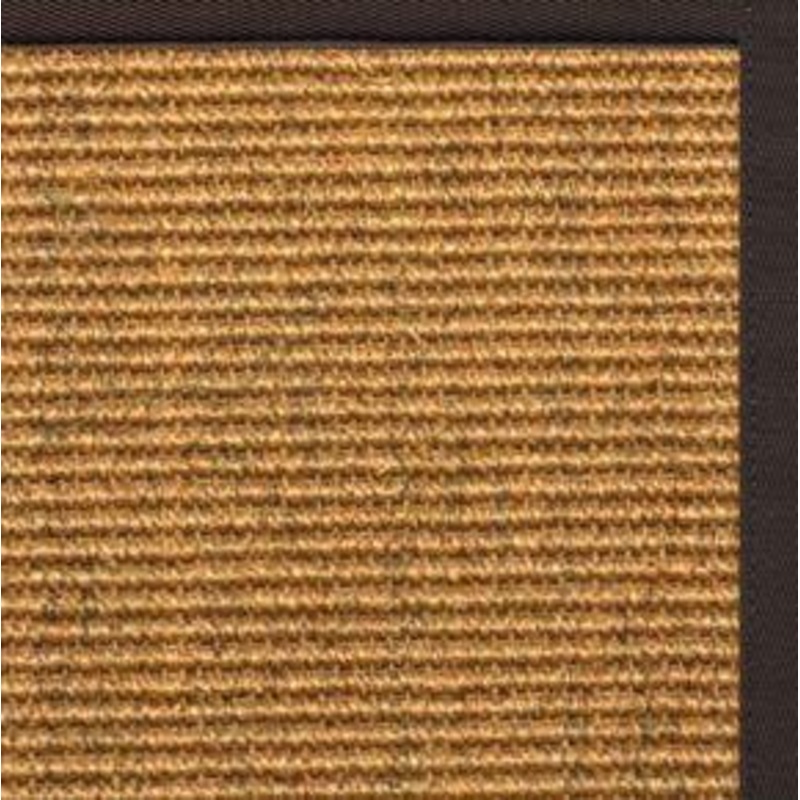 Cognac Sisal Rug with Cocoa Bean Cotton Border