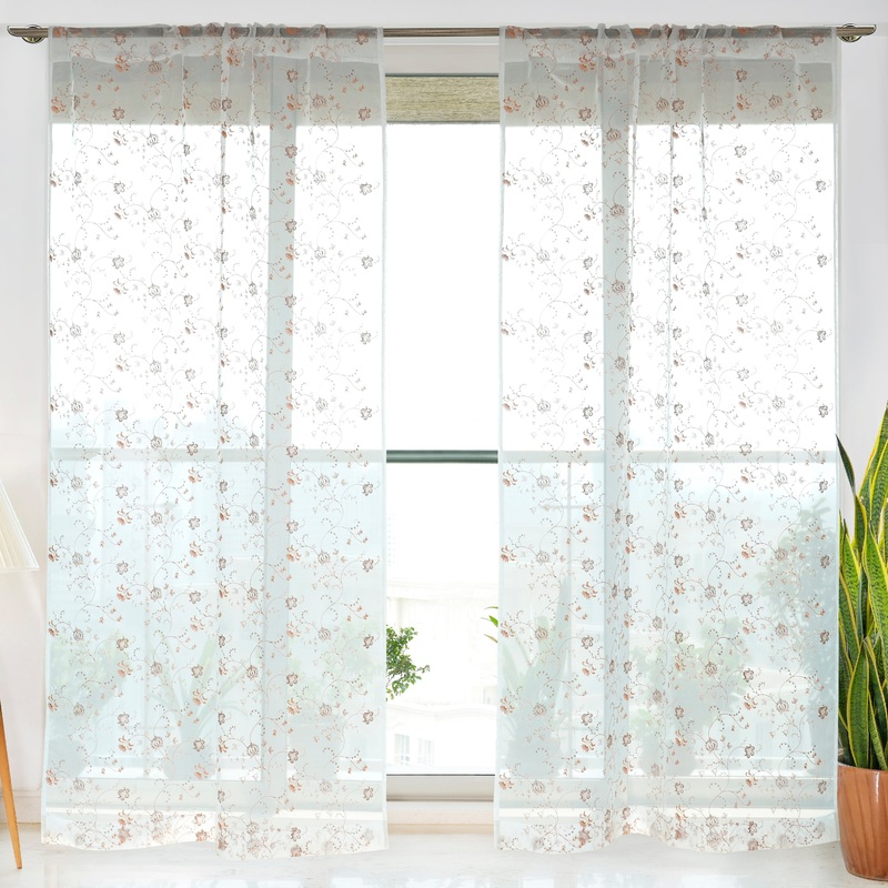 Etereo Floral Bliss, Pink & Mauve, Sheer, 1 panel