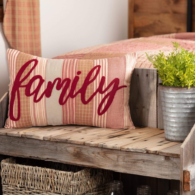 Sawyer Mill Red Family Pillow 14×22