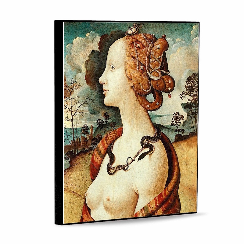 SUBLIMART: Affresco Panel Tile – Opera Portrait of Simonetta Vespucci Painting by Piero di Cosimo (8×10)