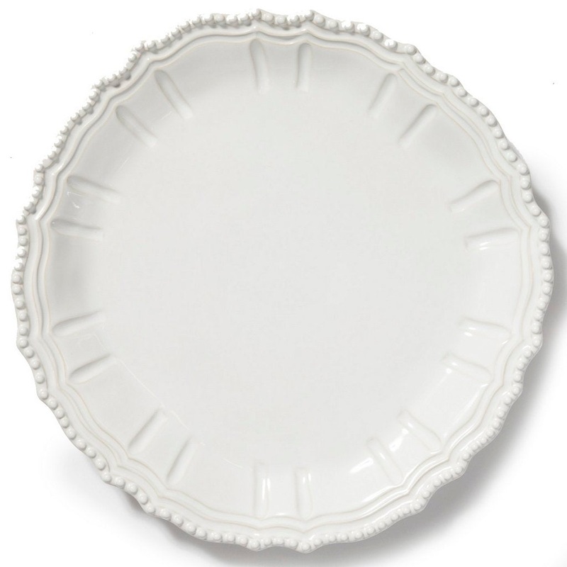 VIETRI: Incanto Stone White Baroque Round Platter Tray