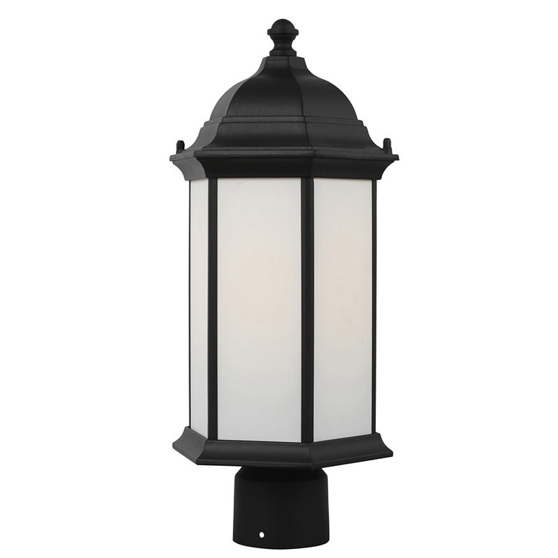Generation 8238651 Sevier 1-lt 18″ Tall Outdoor Post Lantern, Satin Etched Glass