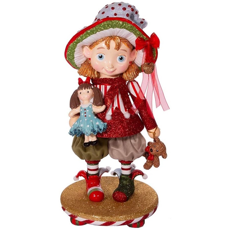 Kurt S. Adler Hollywood Nutcracker, Girl Elf, Multi-Colored, 15″