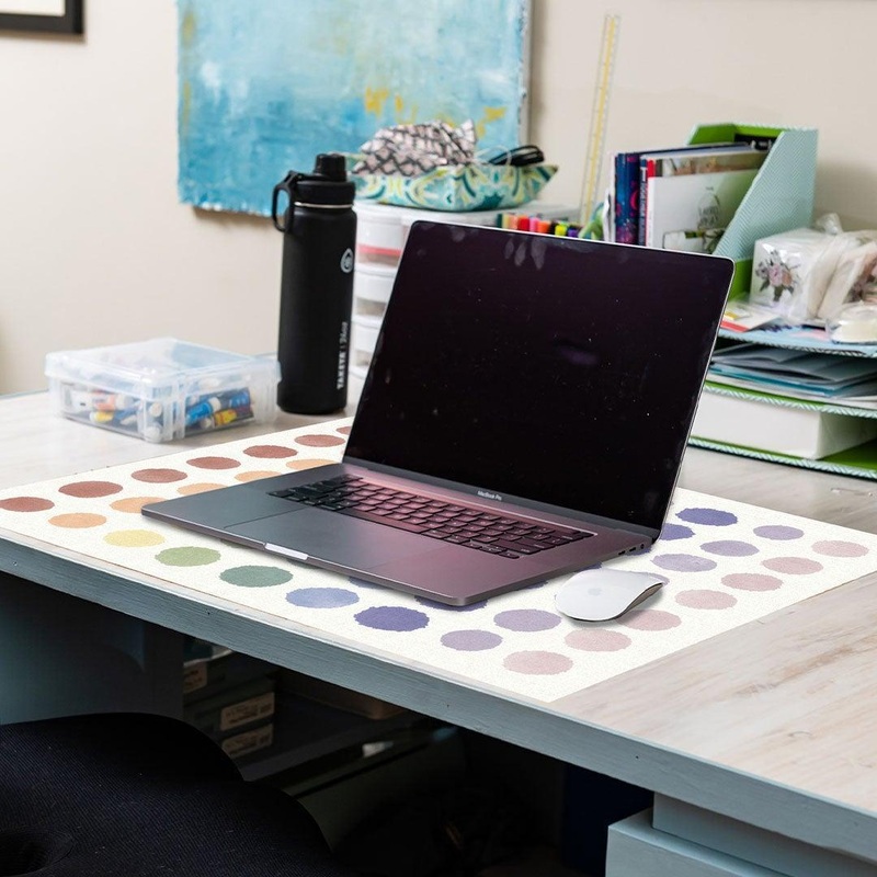 Love Polka Dot Desk Pad OfficeFlat – Premium Vinyl Mat