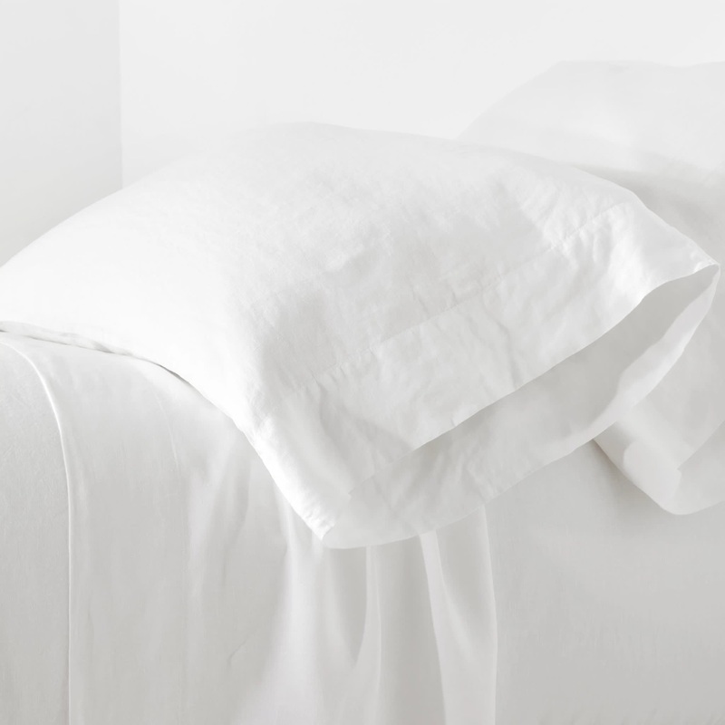 Lush Linen Pillowcases | White