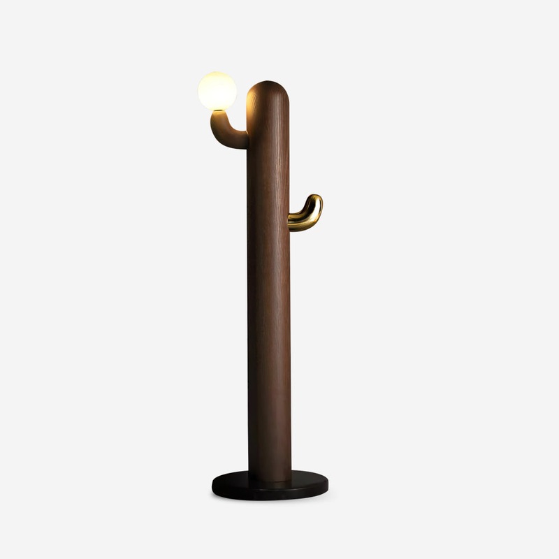 Wooden Cactus Floor Lamp