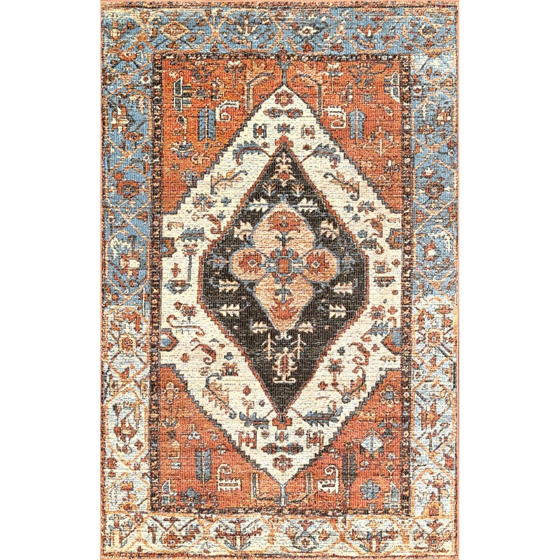 Faded Medallion Rug | Orange