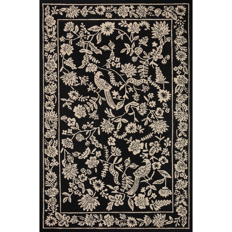 Rifle Paper Co. x Loloi Arboretum Rug | Aviary Black