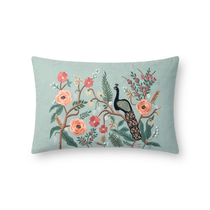 Rifle Paper Co. x Loloi Pillow | Shanghai Embroidered Pillow