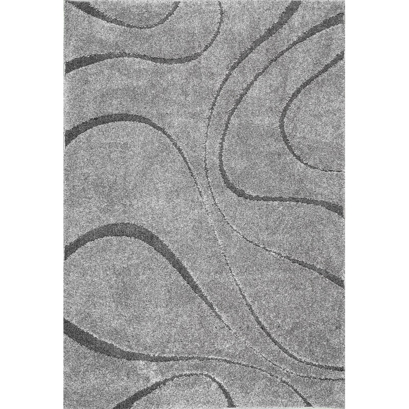 Shaggy Curves Rug | Dark Grey