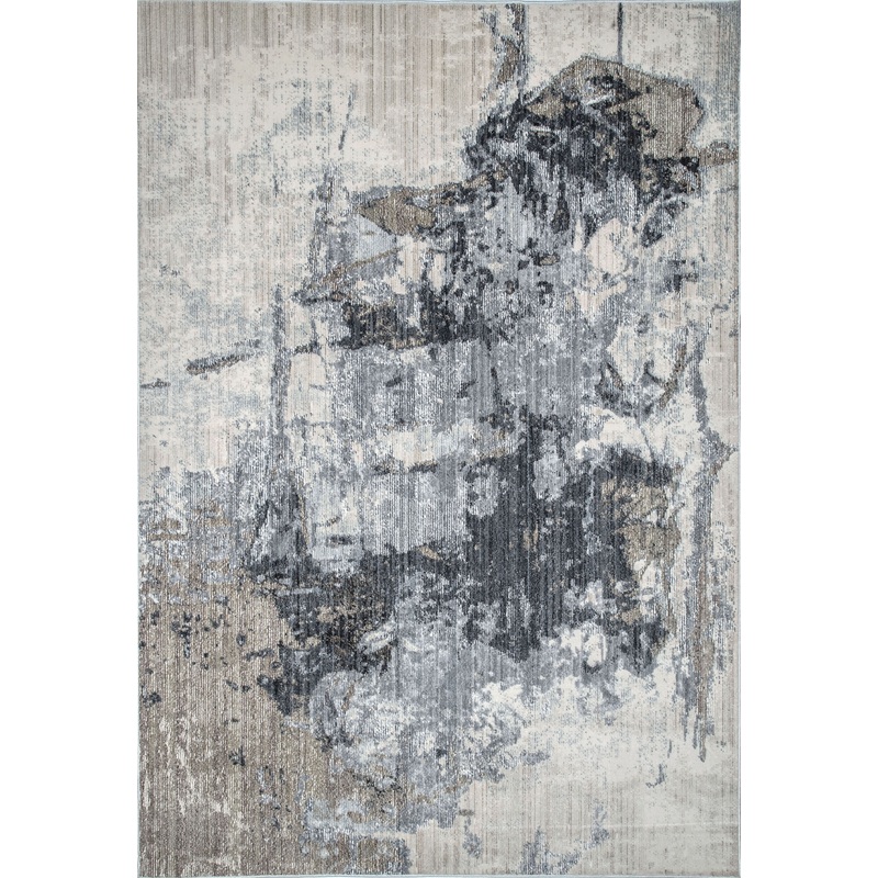 Splattered Abstract Rug | Grey