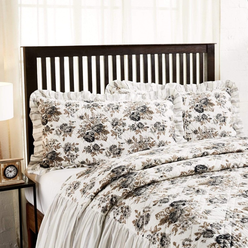 Annie Portabella Floral Ruffled King Sham 21×37