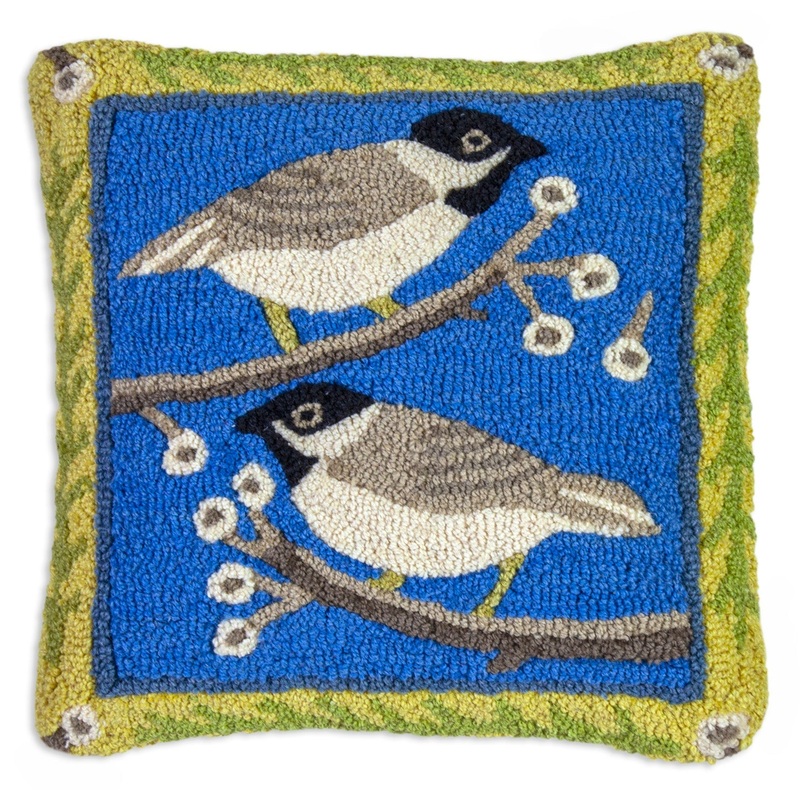 Chickadees On Branches – 18″ x 18″