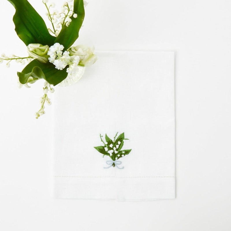 Lily of the Valley Linen Hand Towel