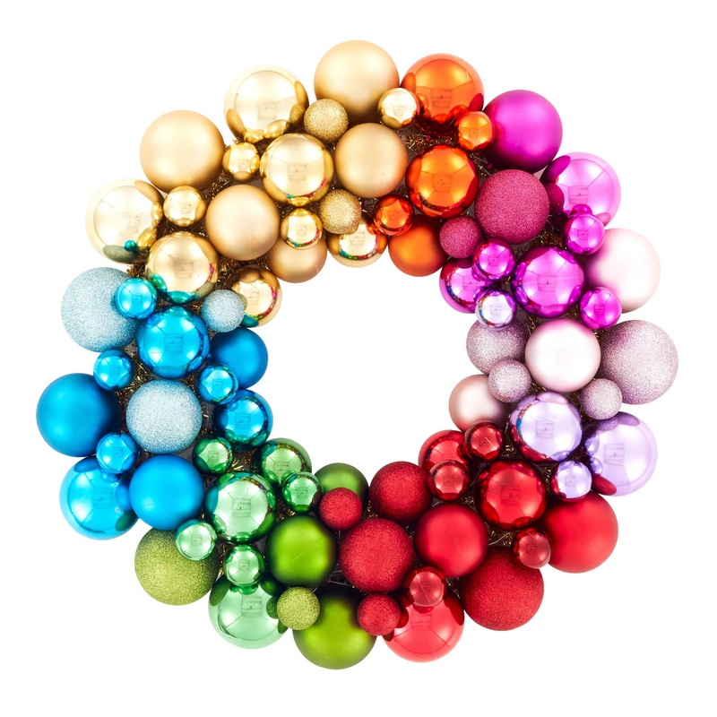 Rainbow Ball Wreath | Multi