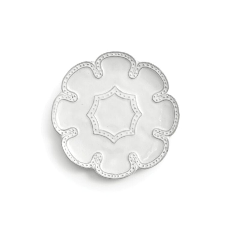 Bella Bianca Beaded Lace Bread/Canap Plate