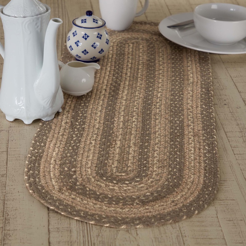 Cobblestone Jute Oval Runner 13×36