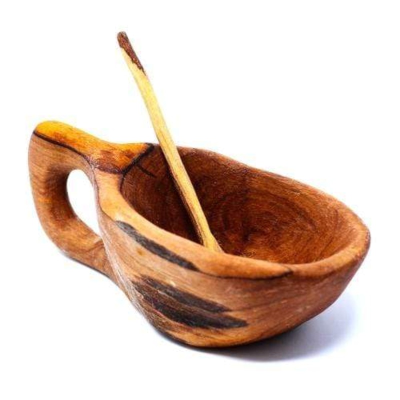 Reclaimed Olive Wood Salt Pot – Kahero Farm – Kenya