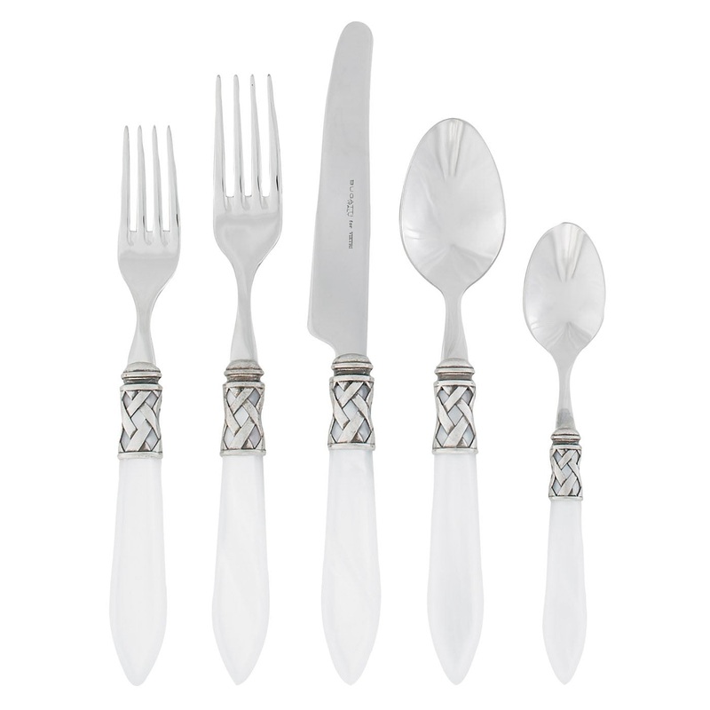 VIETRI: Aladdin Five Piece Place Setting PEARL WHITE