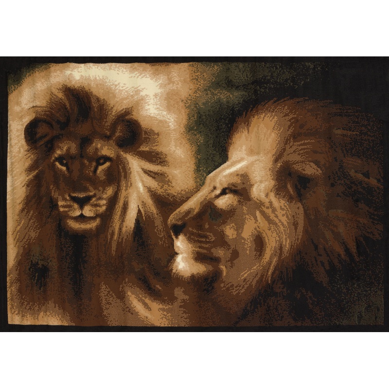 910-Lion Profile Synthetic Blend Indoor Area Rug by United Weavers