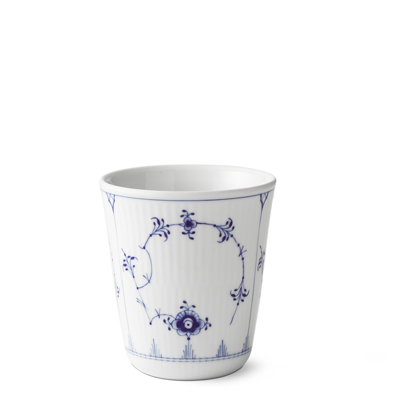Blue Fluted Plain Thermal Cup, 9.75 oz.