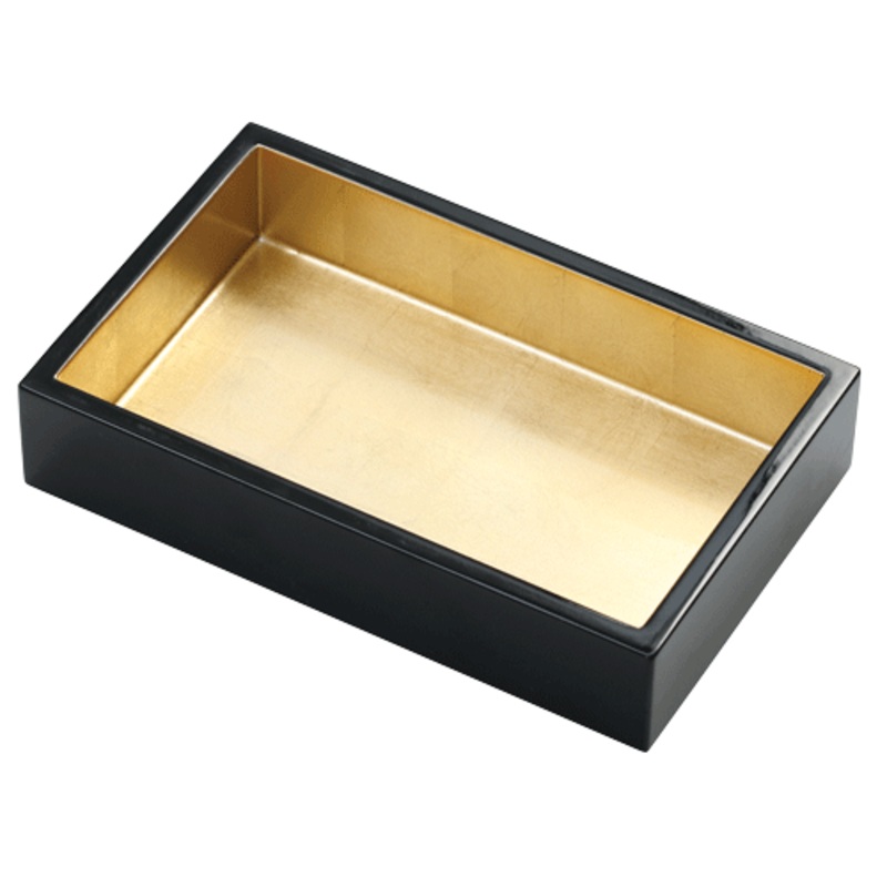 Caspari Black with Gold Interior Acrylic Tray