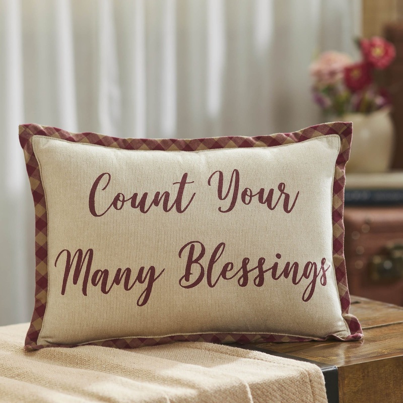 Harvest Blessings Count Your Many Blessings Pillow 9.5×14