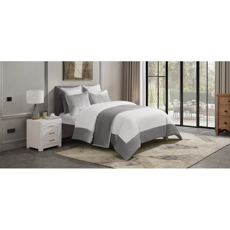 Santorini Ivory and Grey Duvet Cover