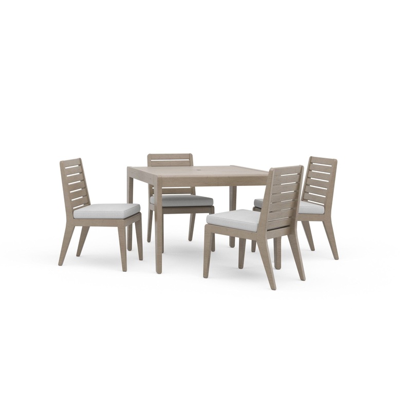 Transitional Outdoor Dining Table and Four Chairs By Sustain