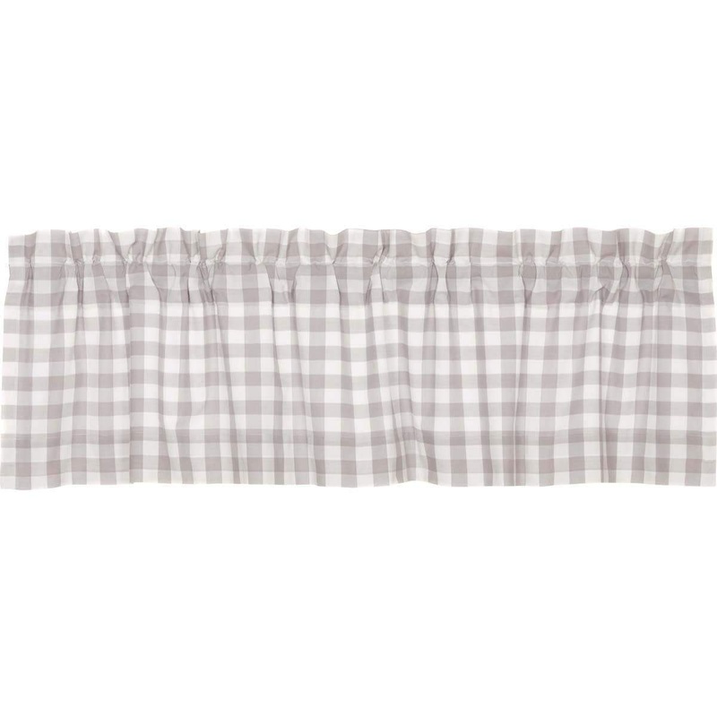 Annie Buffalo Grey Check Valance 16×60