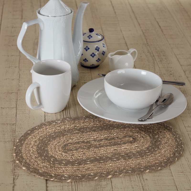Cobblestone Jute Oval Placemat 10×15