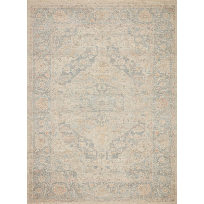 Loloi Priya Rug | Bone / Bluestone