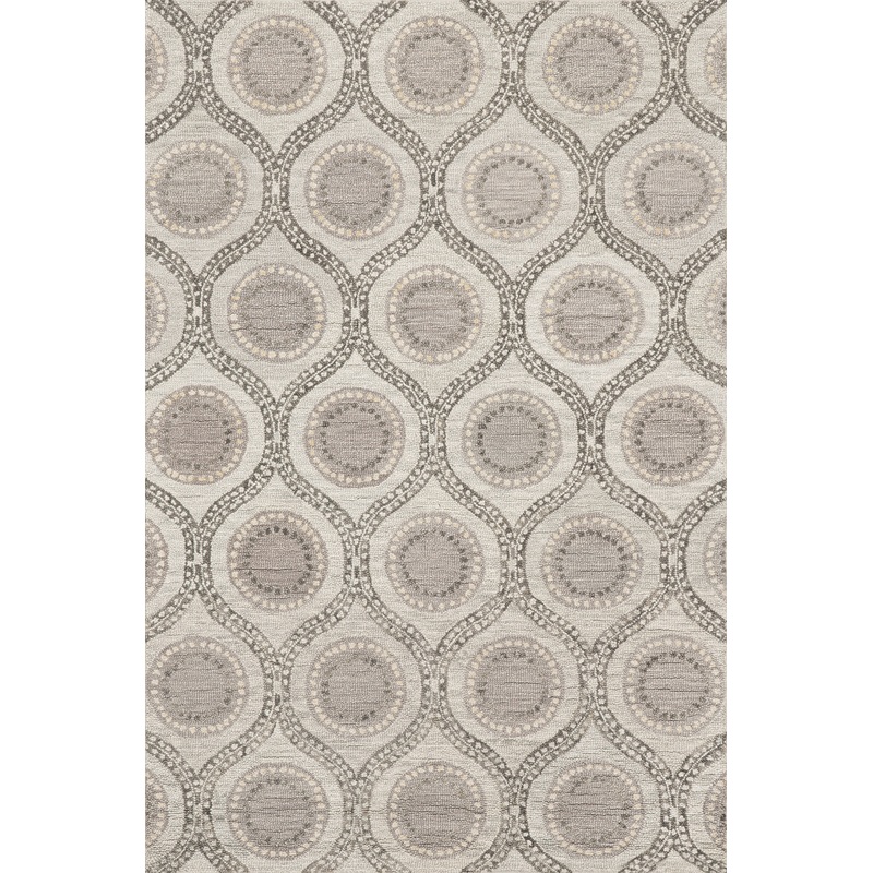 Medallion Hand Tufted Wool Rug | Grey