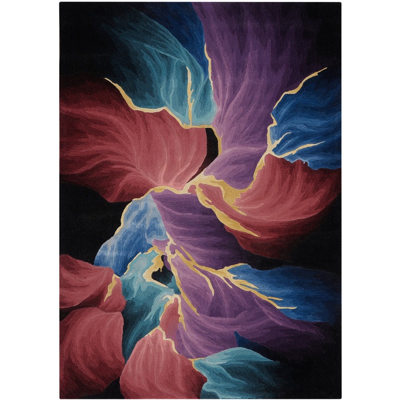 Nourison Prismatic 2′ x 3′ Black Modern Indoor Rug