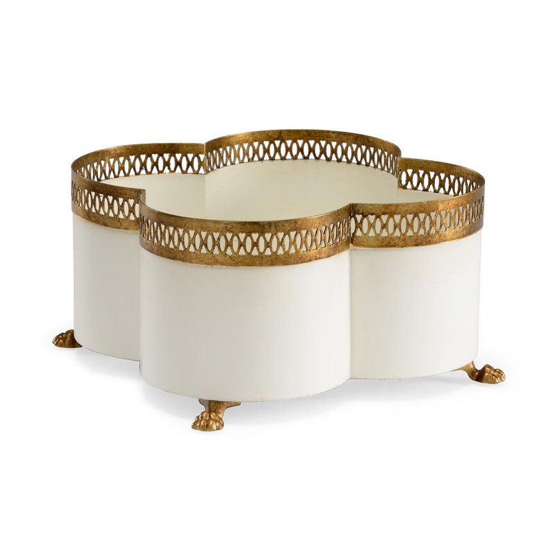 Tracery Cachepot – Cream
