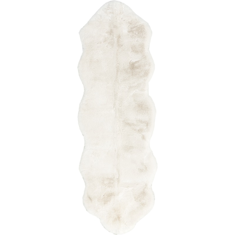 Waverly Double Faux Sheepskin Pelt Plush Cloud Washable Rug | Off White